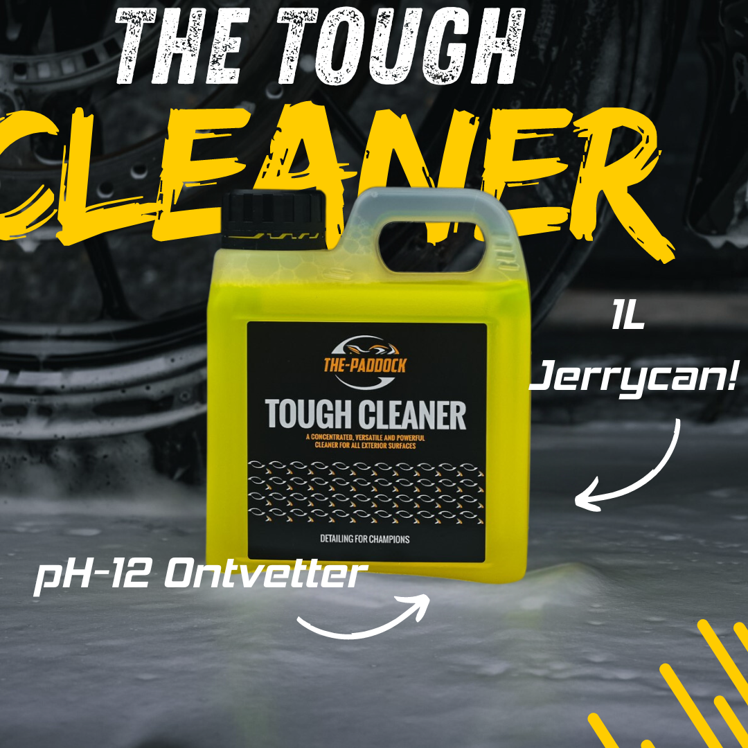 The-Paddock Tough Cleaner. 1 Liter ontvettende shampoo Ph-12